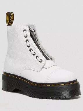 DR. MARTENS: Sinclair Milled Nappa Leather Platform Boots